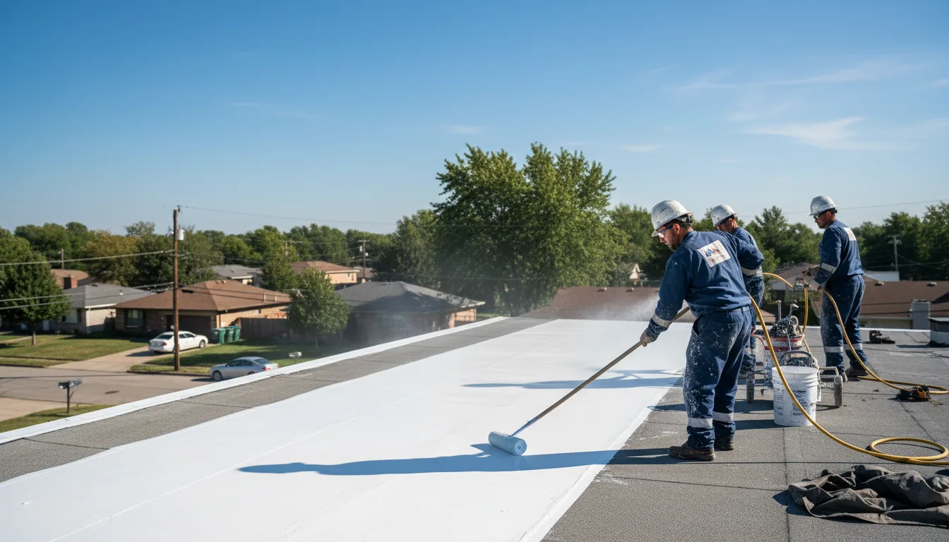 Commercial roof coating in Ramsay, MI near me